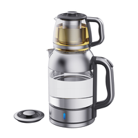 فروش داغ کتری شیشه ای 2.0LE با قوری برقی 1.0 لیتری دولایه چای ساز ترکی برقی خانگی 