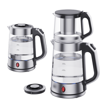چای ساز برقی شیشه ای YUEKON با چای قابلمه لوازم خانگی Skd Ckd ست سماور روسی با فیلتر