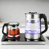 نوع کنترل دیجیتال خانگی دیگ آب چای ساز چینی با سینی 1.7 لیتر + 1 لیتر قوری چای ترکی و قوری شیشه ای