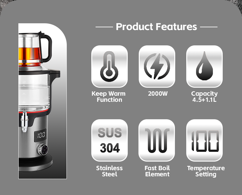 قوری و کتری برقی کنترل دما