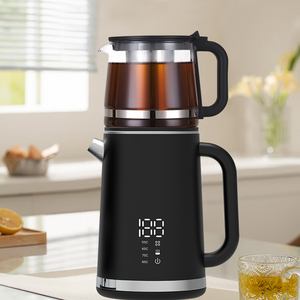 لوازم آشپزخانه Yuekon سازنده چای عربی مجموعه CE ROHS DIGITAL CAFTUGE WART WATKER BOILER DOUBLE LYER DIGITAL TEA MAKER 