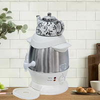 باکیفیت ترین سماور تجاری کتری چای خوری چند منظوره برقی 4 لیتری سماور سرامیکی سفید ضد زنگ