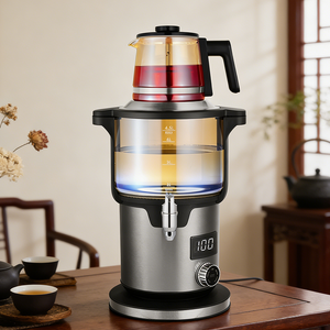 چای ساز سماور استیل 5.6 لیتری با کیفیت بالا جوشانده محافظ خشک کتری آب برقی سماور چای بوقلمونی از قوری چای