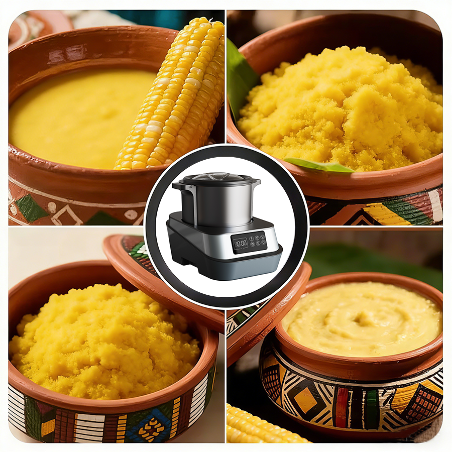 فولاد ضد زنگ خانگی 1000 وات فوفو پاندر ساز 6 لیتری گوشت چرخ کن غذا پخت و پز کاساوا دستگاه کوبنده پرستو ساز