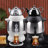فروش برتر سماور برقی شوفاژ چای ترکی 1 لیتری تاپ + کتری برقی بدنه 4 لیتری همراه با چای Keep Warm