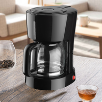 650 وات خاموش شدن خودکار 1.5 لیتر قهوه ساز اسپرسو قطره ای برقی 5-10 فنجان مشکی