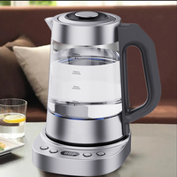 کتری برقی شیشه ای روسی 1.7 لیتری محبوب آشپزخانه کتری برقی چای ساز آب جوش سماور