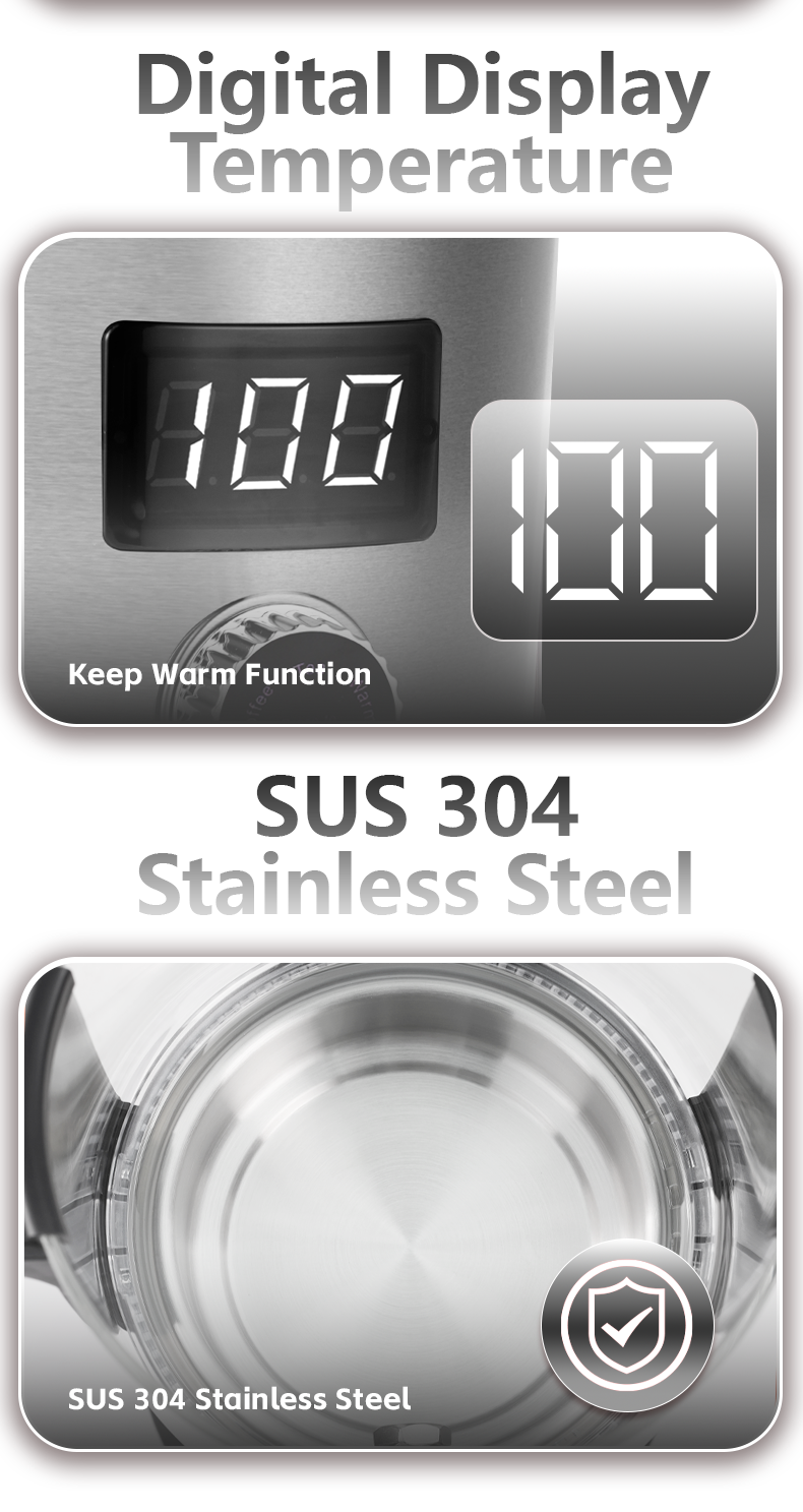 فروش عمده قابلمه دوبل Skd Ckd سماور دیجیتالی روسی 4.5 لیتری 2000 واتی کتری ترکی اتوماتیک فولادی ضد زنگ با قوری