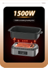 سرخ کن با ظرفیت بزرگ تجاری 1500 وات فولاد ضد زنگ سرخ کن بادی دیجیتال چند منظوره با چندین منو برای انتخاب