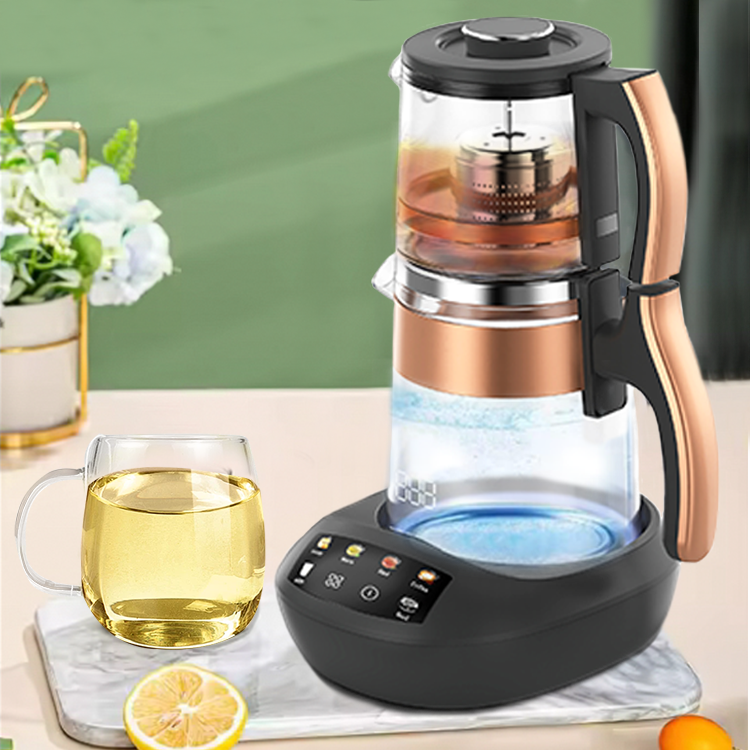جدیدترین دستگاه خانگی Lran Tea Tea Kettle 1500W چای چند منظوره Machime Machime Double Glass Tea سازنده با Infuser
