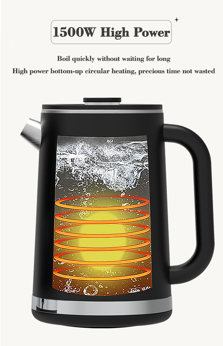 Yuekon 1.5L+1.1L کتری شیشه ای کتری و Teapot 2 در 1 سازنده چای دو لایه با کنترل دما