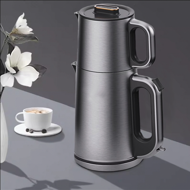 فروش داغ لوازم آشپزخانه برقی چای ساز سماور ترکی برای کتری چای 2.0 لیتری با قابلمه چای 