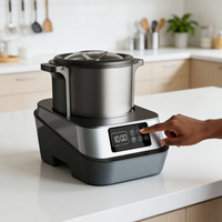 دستگاه ساخت فوفو 1000 واتی فولاد ضد زنگ تجاری پرستوساز با ظرفیت 6 لیتر برای گندم Semovita Yam Fufu کامل