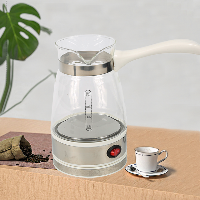 دیگ قهوه جوش ترکی طرح جدید 500 میلی لیتری بخاری قابلمه قهوه جوش دیگ شفاف کتری برای خانه 