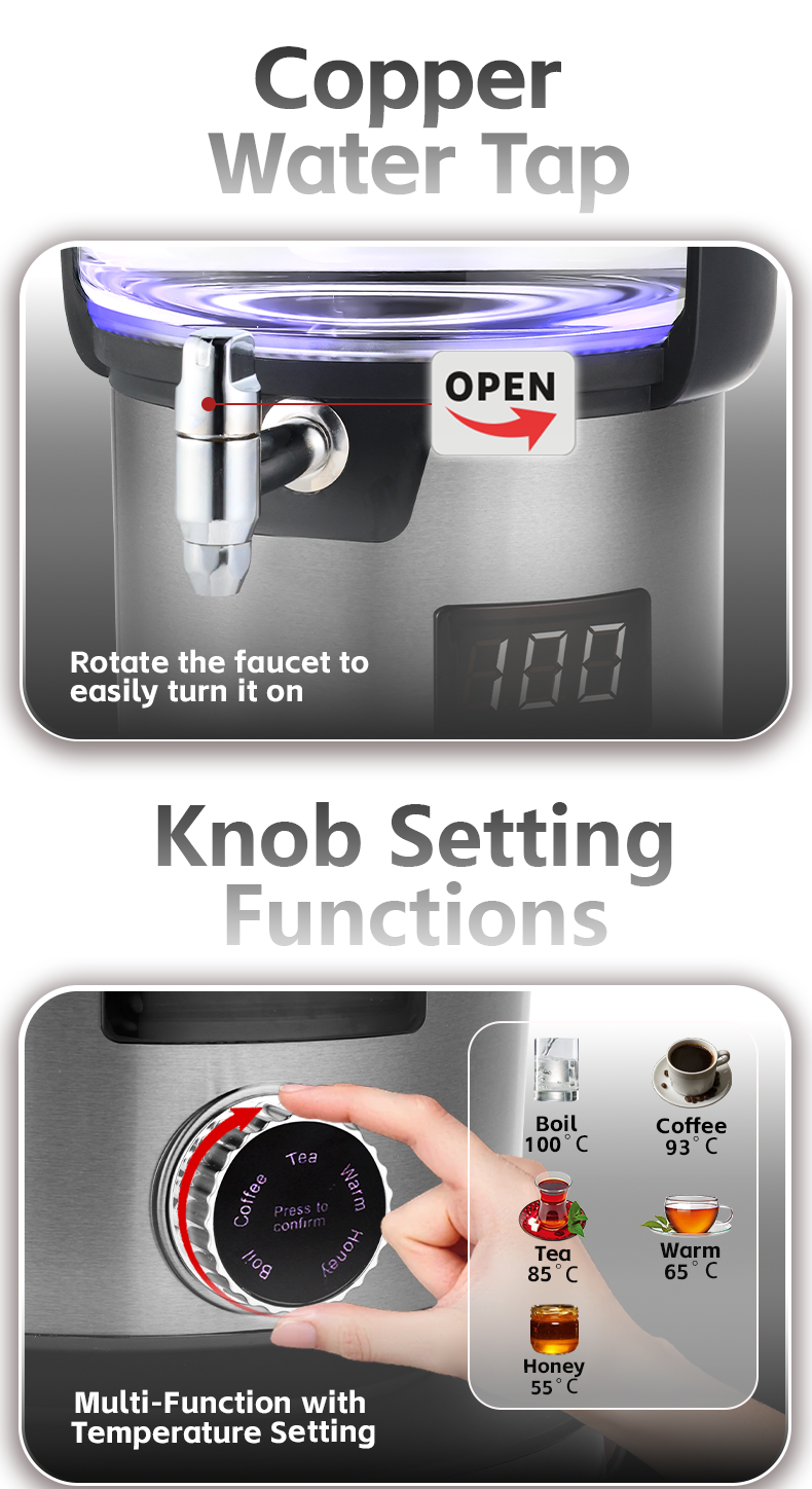 کتری برقی شیشه ای بوروسیلیکات بالا